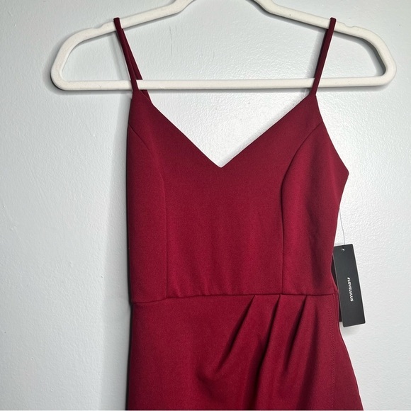 Lulu’s Wine Red Bodycon Mini Dress – XS | Spaghetti Straps, NWT - Picture 6 of 8